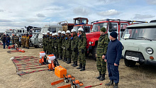 В Улан-Удэ на Верхней Березовке прошли учения по защите от лесного пожара